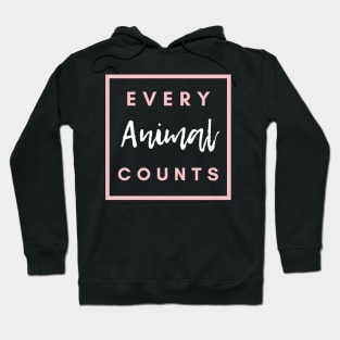 Vegan activist quote: Every Animal counts Hoodie